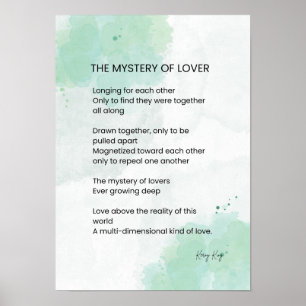 Het mysterie van de geliefden - liefdesgedicht poster