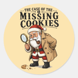 Het mysterie van de ontbrekende kerstkoekjes van S Ronde Sticker