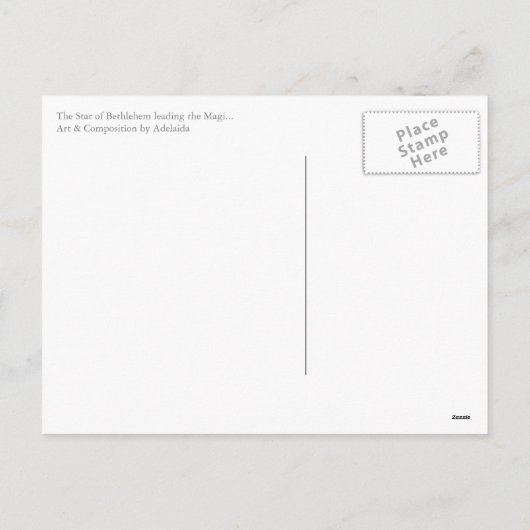 Het mysterie van Kerstmis Feestdagenkaart (Achterkant)