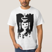 Het mysterieuze cijfer in zwart-wit (AI Art) T-shirt (Voorkant)