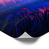 Het mysterieuze licht in het moerassige bos poster (Hoek)