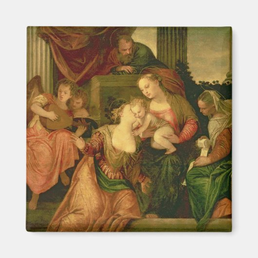 Het Mystic Marriage of Saint Catherine Magneet (Voorkant)