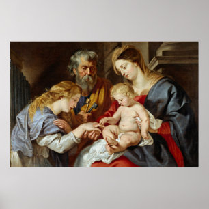 Het Mystic Marriage of Saint Catherine Poster