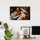 Het Mystic Marriage of Saint Catherine Poster (Thuiskantoor)