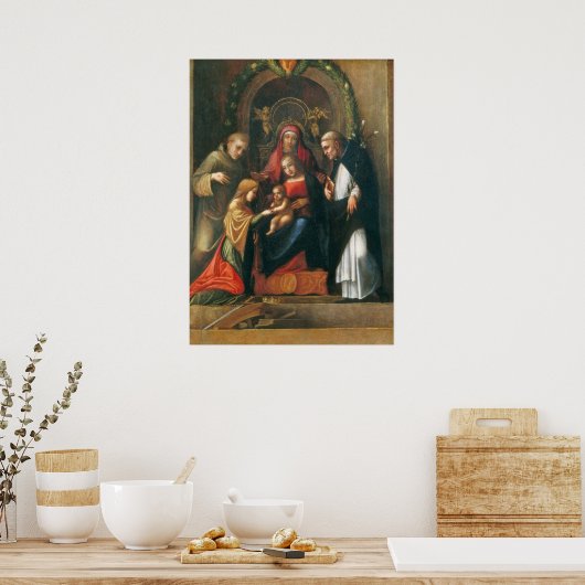 Het Mystic Marriage of Saint Catherine Poster (Keuken)