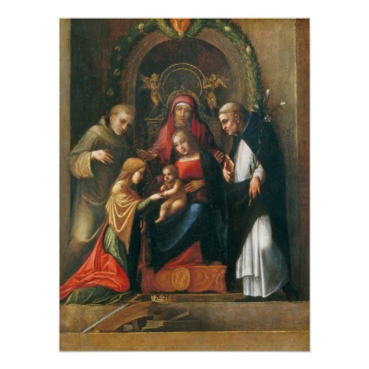 Het Mystic Marriage of Saint Catherine Poster (Voorkant)