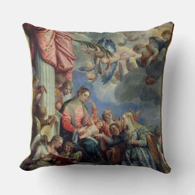 Het Mystic Marriage of St. Catherine Kussen (Voorkant)
