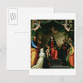 Het Mystic Marriage of St. Catherine of Siena met Briefkaart (Voorkant / Achterkant)