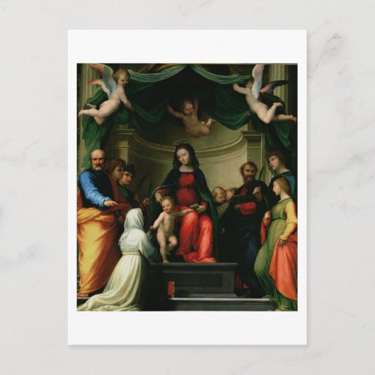 Het Mystic Marriage of St. Catherine of Siena met Briefkaart (Voorkant)