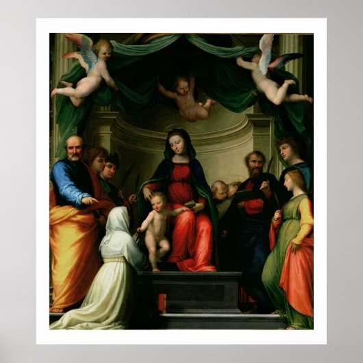 Het Mystic Marriage of St. Catherine of Siena met Poster (Voorkant)