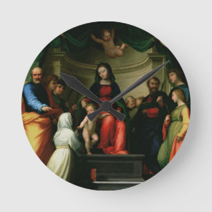Het Mystic Marriage of St. Catherine of Siena met Ronde Klok