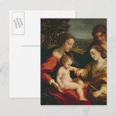 Het Mystic Marriage of St. Catherine van Briefkaart (Voorkant / Achterkant)