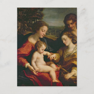 Het Mystic Marriage of St. Catherine van Briefkaart