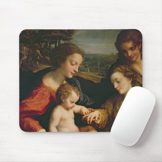 Het Mystic Marriage of St. Catherine van Muismat (Met muis)