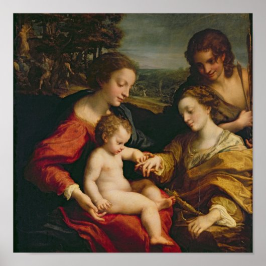 Het Mystic Marriage of St. Catherine van Poster (Voorkant)