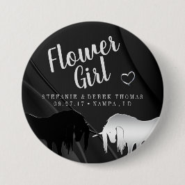 Het Mystical Unicorn Wedding (Bloemenmeisje) Ronde Button 7,6 Cm