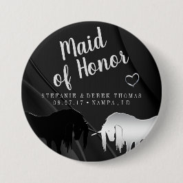 Het Mystical Unicorn Wedding (Maid of Honor) Ronde Button 7,6 Cm