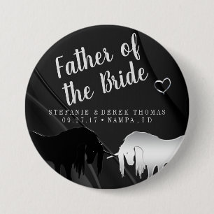 Het Mystical Unicorn Wedding (vader van de Bride) Ronde Button 7,6 Cm