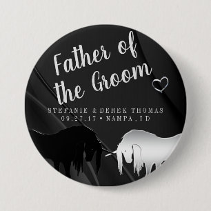 Het Mystical Unicorn Wedding (Vader van de Groom) Ronde Button 7,6 Cm