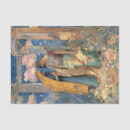 Het mystieke gesprek van Odilon Redon Tissuepapier (Voorkant)