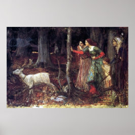Het mystieke hout van John William Waterhouse Poster