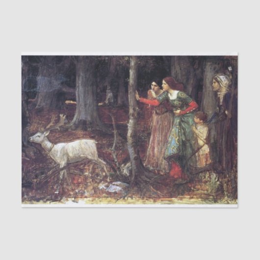 Het mystieke hout van John William Waterhouse Tissuepapier (Voorkant)