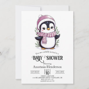 Het mystieke pinguïn Baby shower Kaart