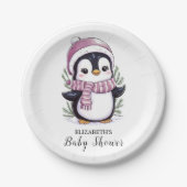 Het mystieke pinguïn Baby shower Papieren Bordje (Voorkant)