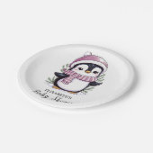 Het mystieke pinguïn Baby shower Papieren Bordje (Gekanteld)