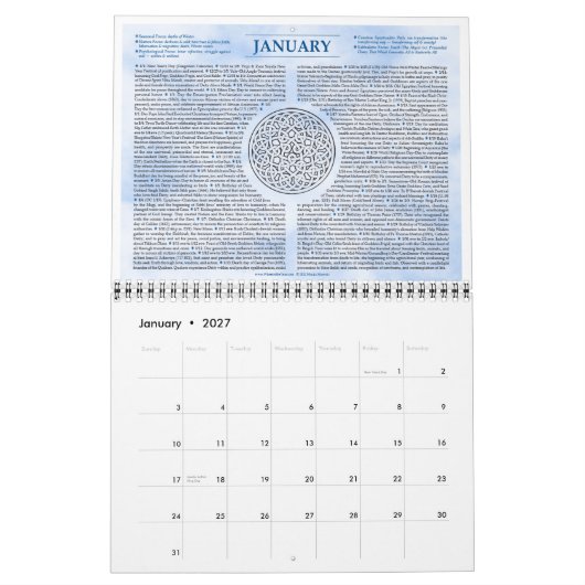 Het mystieke wiel van het jaar 2013 kalender (Jan 2027)