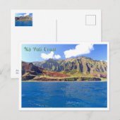 Het Nā Pali Briefkaart van Kauai (Voorkant / Achterkant)