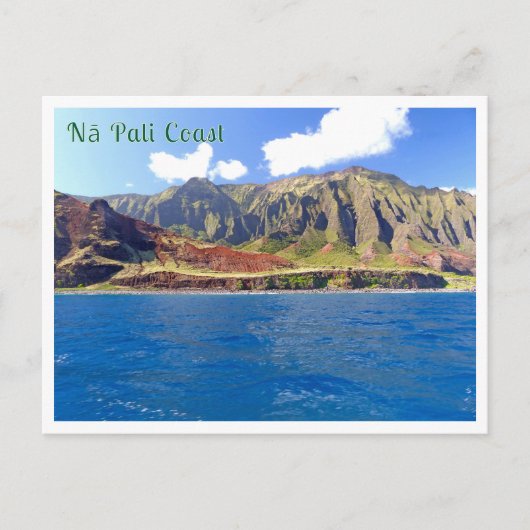 Het Nā Pali Briefkaart van Kauai (Voorkant)
