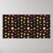 Het naadloze patroon van de pixelkunst van de leve poster (Voorkant)