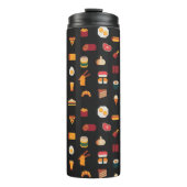 Het naadloze patroon van de pixelkunst van de leve thermosbeker (Voorkant)