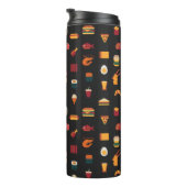 Het naadloze patroon van de pixelkunst van de leve thermosbeker (Geroteerd rechts)