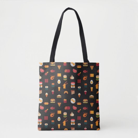 Het naadloze patroon van de pixelkunst van de leve tote bag (Voorkant)