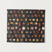 Het naadloze patroon van de pixelkunst van de leve wandkleed (Voorkant (horizontaal))