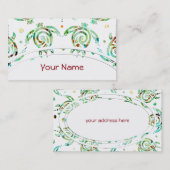 Het Naadloze Patroon van de Schildpadden van het Visitekaartje (Voorkant / Achterkant)