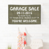 Het naadloze patroon van het net zwarte + uw rug. spandoek (Insitu)