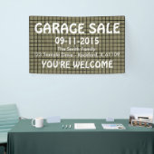 Het naadloze patroon van het net zwarte + uw rug. spandoek (Beurs)