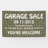 Het naadloze patroon van het net zwarte + uw rug.  spandoek (Horizontaal)