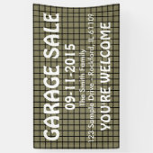 Het naadloze patroon van het net zwarte + uw rug. spandoek (Verticaal)