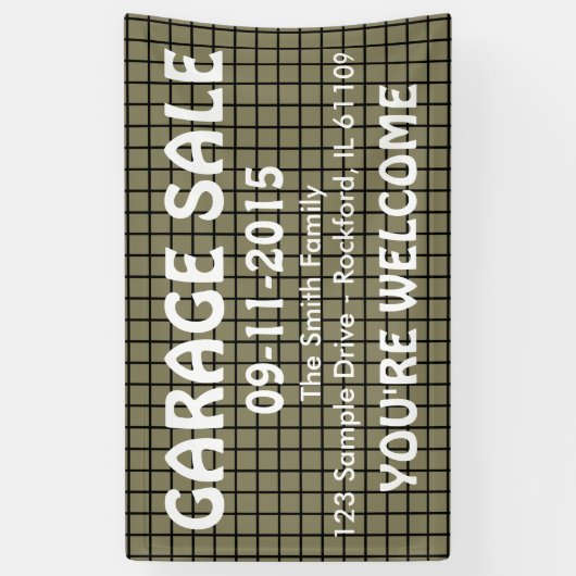 Het naadloze patroon van het net zwarte + uw rug.  spandoek (Verticaal)