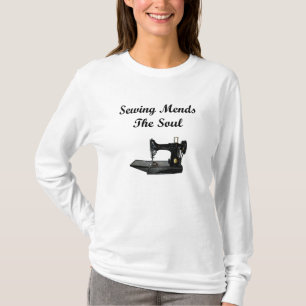 Het naaien brengt de sol naar de rand t-shirt