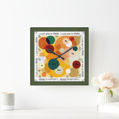 Het naaien het Digitale Art. van de Buttonnen van Vierkante Klok (Huis)