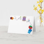 Het naaien kaart (Gele Bloem)