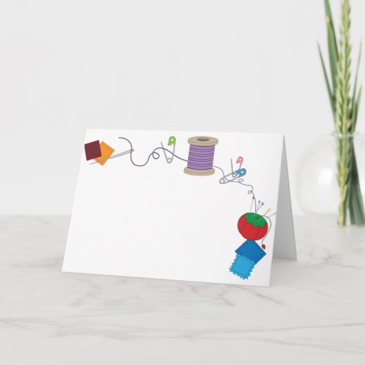 Het naaien kaart (Voorkant)