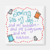 Het naaien vult mijn dagen magneet (Voorkant)