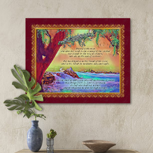 Het naakte Man is net als een boompsalm 1. Canvas Afdruk