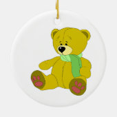Het naamplaatste Teddy Ceramic Ornament personalis (Achterkant)
